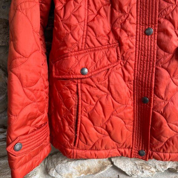 LANDS’ END Women's Burnt Orange Quilted Lightweight Jacket Coat X-Small XS (2-4) - Picture 2 of 16